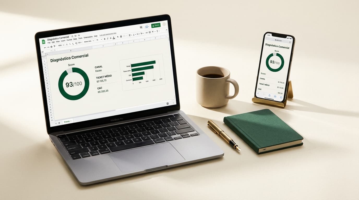 Kit Máquina Comercial em MacBook e iPhone